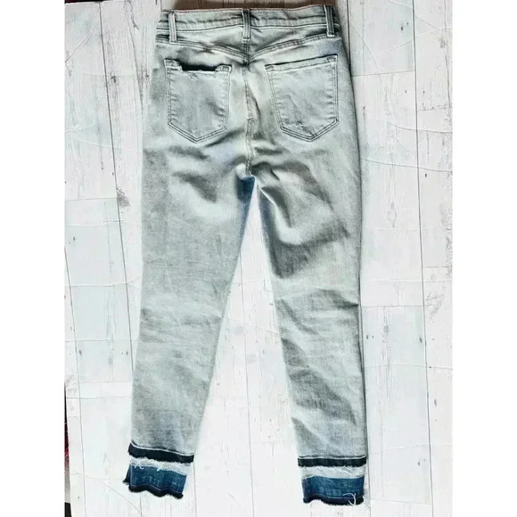 J BRAND Alana High Rise Ankle Crop Jeans Size 25 Remnant Tiered Frayed Hems - Picture 4 of 10